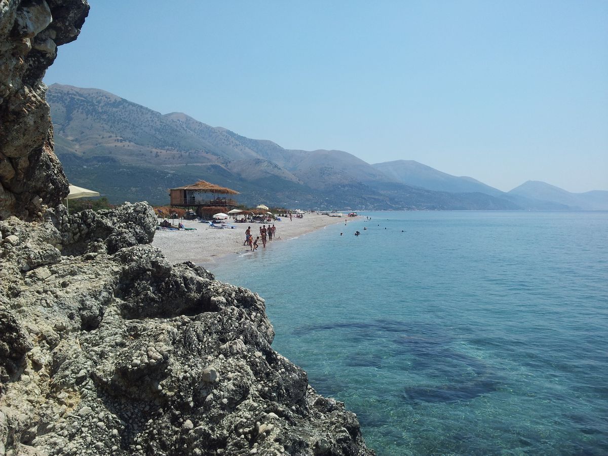 The coast at Borsh, Albania.